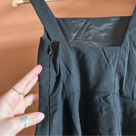 Theory Sleeveless Stretch Wool Sheath Mini Dress Black Short Size 2 - Picture 4 of 6